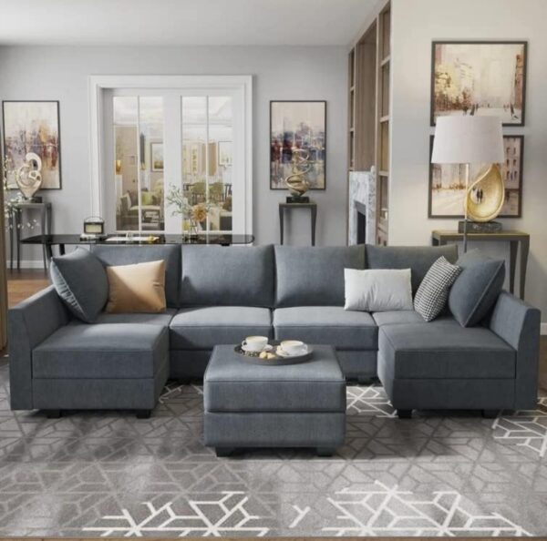 Custom U Shape Sofa Repair and Upholstery Service in Delhi NCR